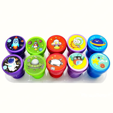 StampiFun | Kreatives Stempeln - Selbstfärbende Cartoonstempel für Kinder, Bastelspaß & Partyfavorit